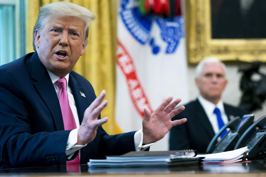 Donald Trump et son vice-président Mike Pence, le 20 juillet 2020