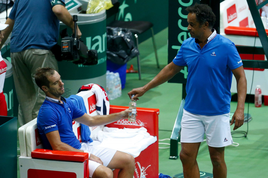 Richard Gasquet et Yannick Noah le 18 septembre 2016 en Croatie