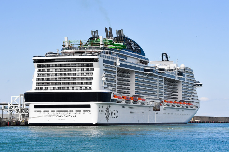 Le MSC Grandiosa, le 25 mars 2020