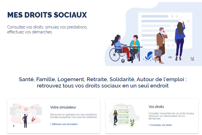 Le site mesdroitssociaux.gouv.fr permet de simuler ses droits à aides sociales (illustration)