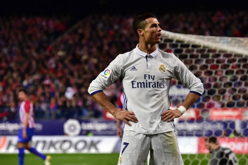 Cristiano Ronaldo lors du match contre l'Atletico Madrid le 19 novembre 2016