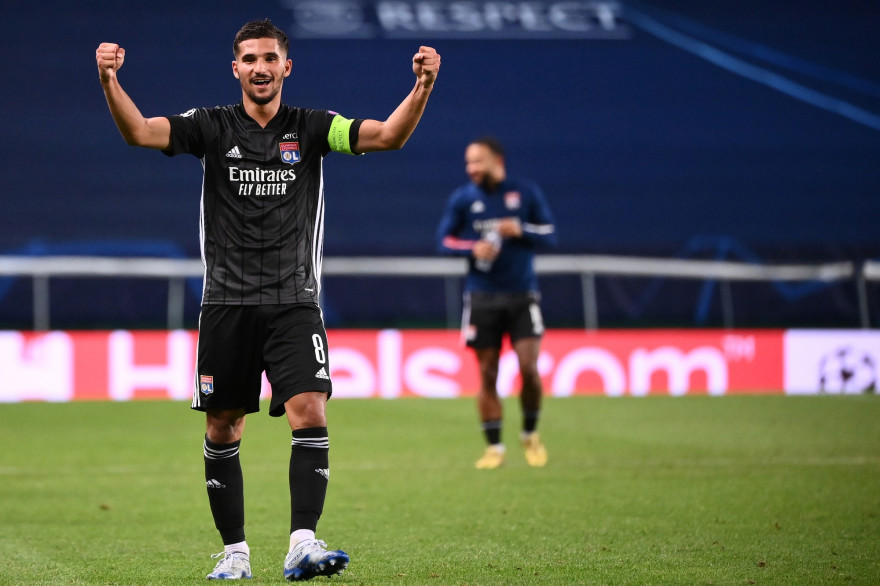 Houssem Aouar avec Lyon à Lisbonne le 15 août 2020