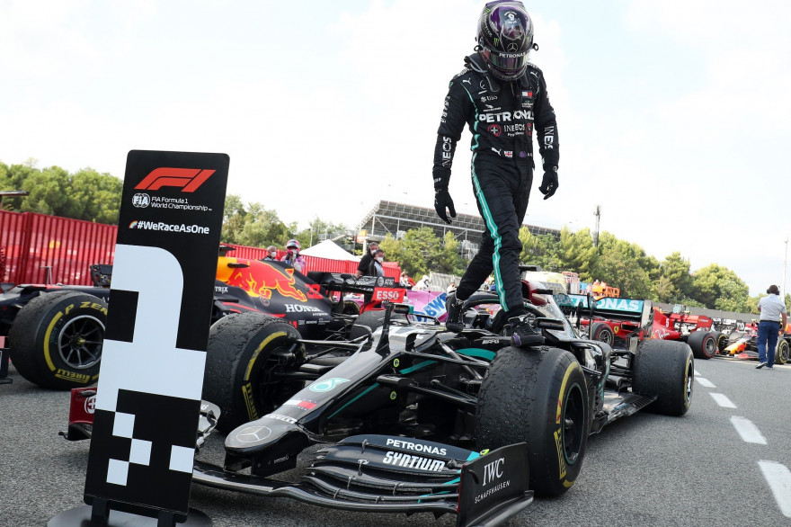 Lewis Hamilton à Montmelo le 16 août 2020