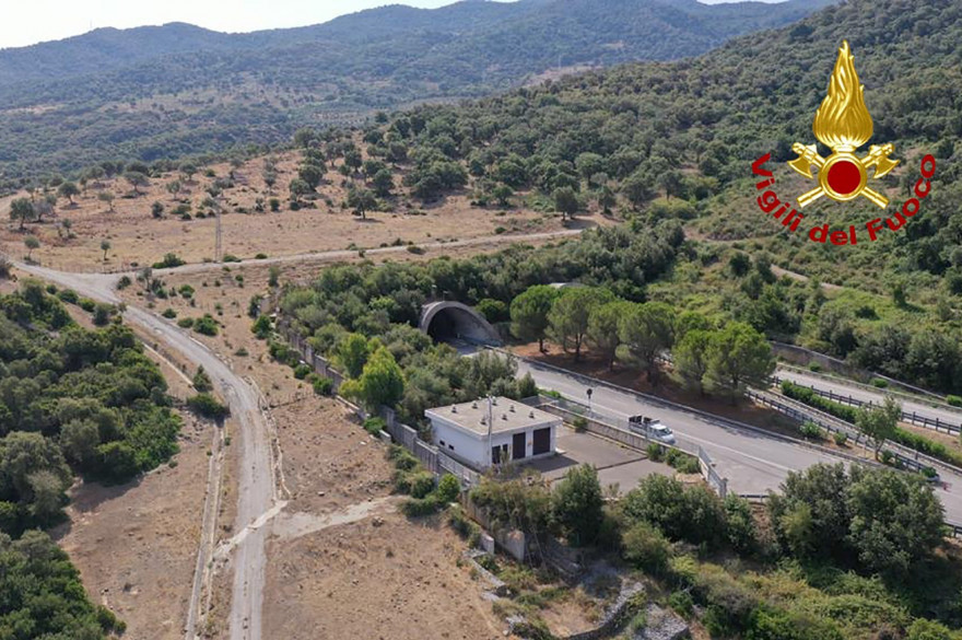 Caronia près de Messina (Sicile) où les recherches se sont intensifiées pour retrouver Viviana Parisi et son fils Gioele, le 8 août 2020.