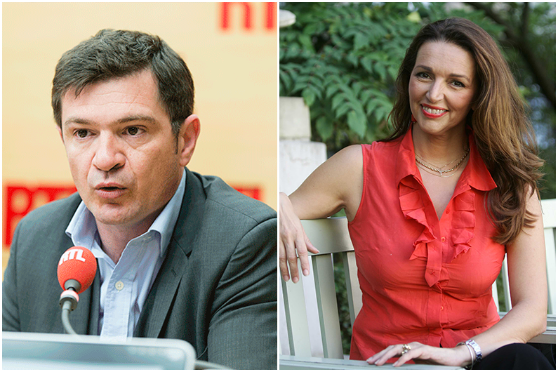 Benoist Apparu et Valérie Boyer, porte-paroles respectifs d'Alain Juppé et de François Fillon.