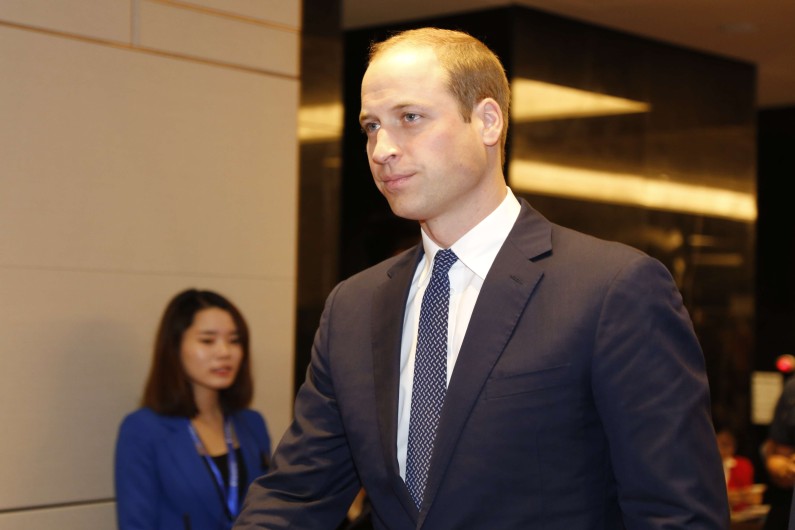 Le prince William lors d'une conférence à Hanoi le 17 novembre 2017