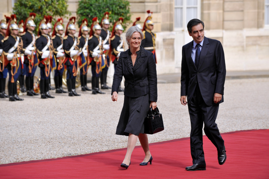 François Fillon et son épouse, Penelope, le 12 septembre 2008 à l'Élysée