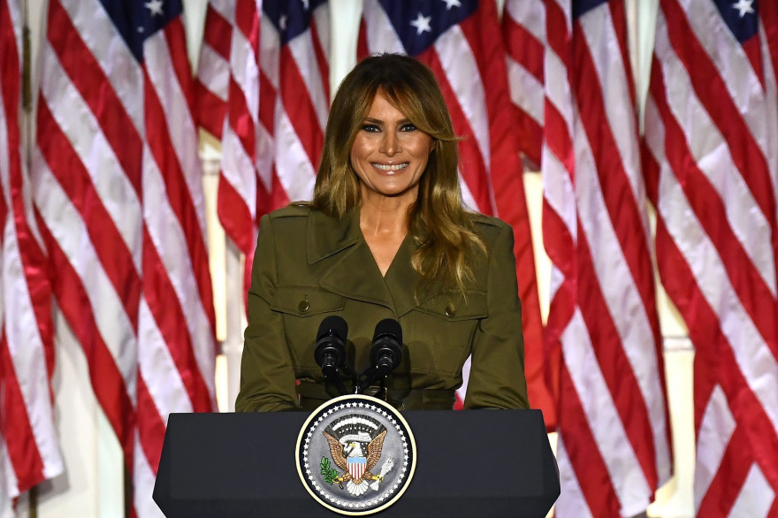 Melania Trump, le 25 août 2020, lors de la convention républicaine.