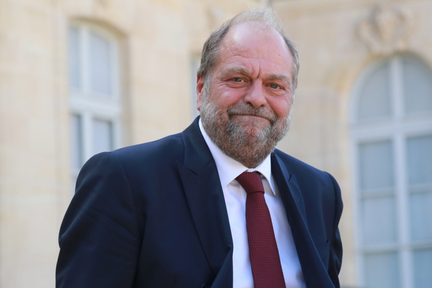 Le ministre de la Justice, garde des Sceaux, Éric Dupond-Moretti, le 26 juillet 2020, dans la cour de l'Élysée