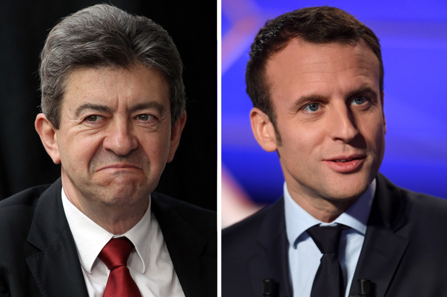 Jean-Luc Mélenchon et Emmanuel Macron