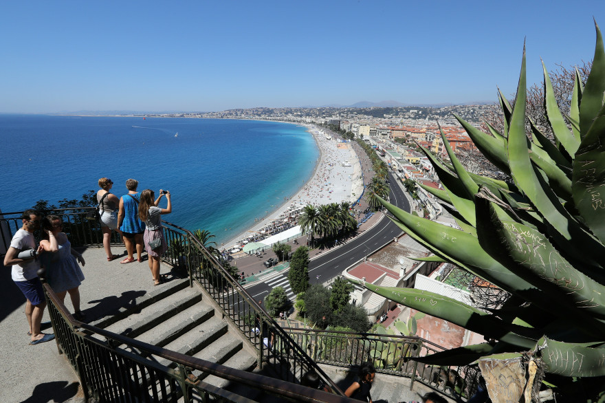 Vue de la Promenade des Anglais à Nice, le 17 juillet 2016