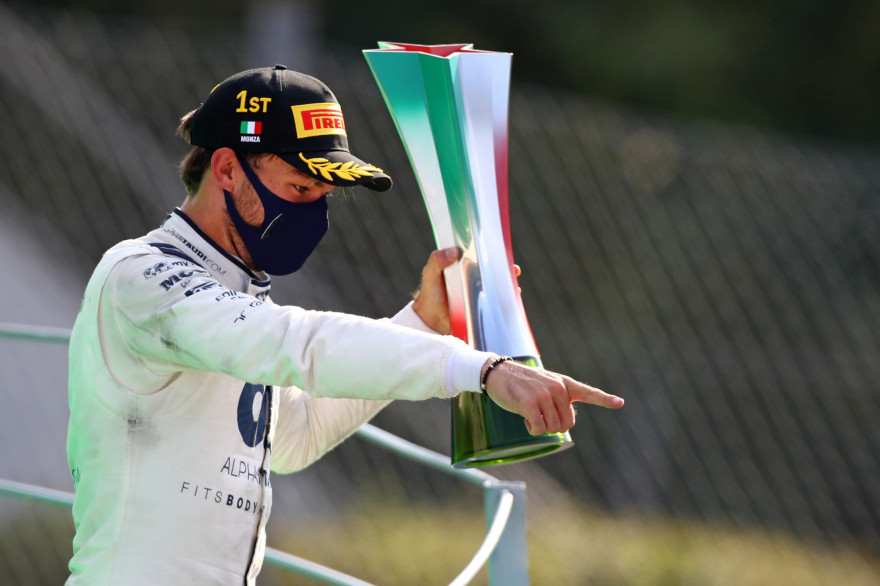 Pierre Gasly, vainqueur du Grand Prix d'Italie le 6 septembre 2020