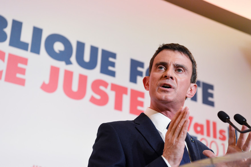 Manuel Valls a dévoilé son programme à la Maison de la Chimie à Paris le 3 janvier 2017