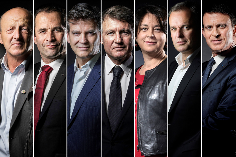 Les sept candidats de la primaire de la gauche