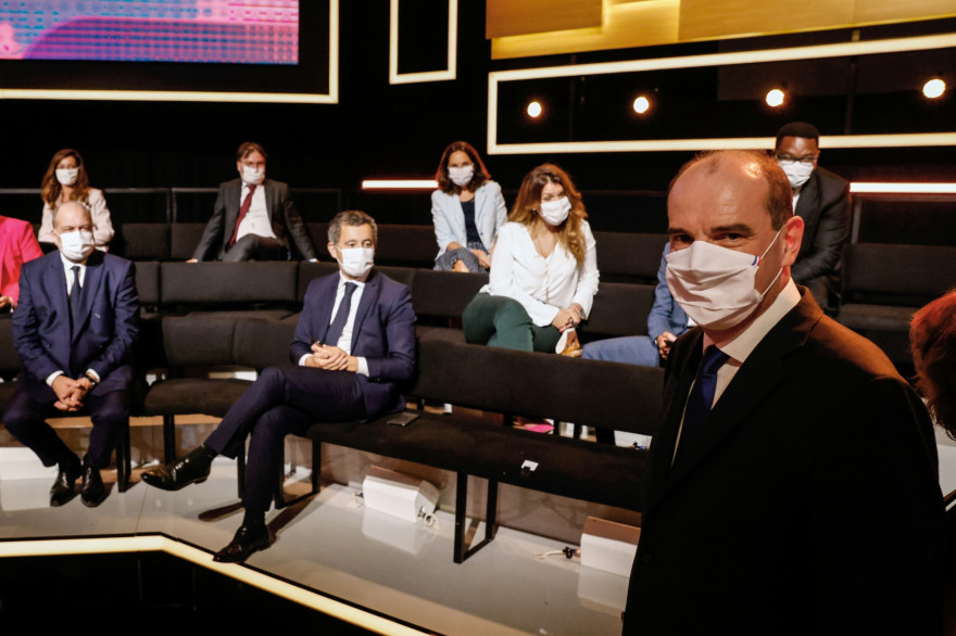 Jean Castex, sur le plateau de "Vous avez la parole", le 24 septembre 2020