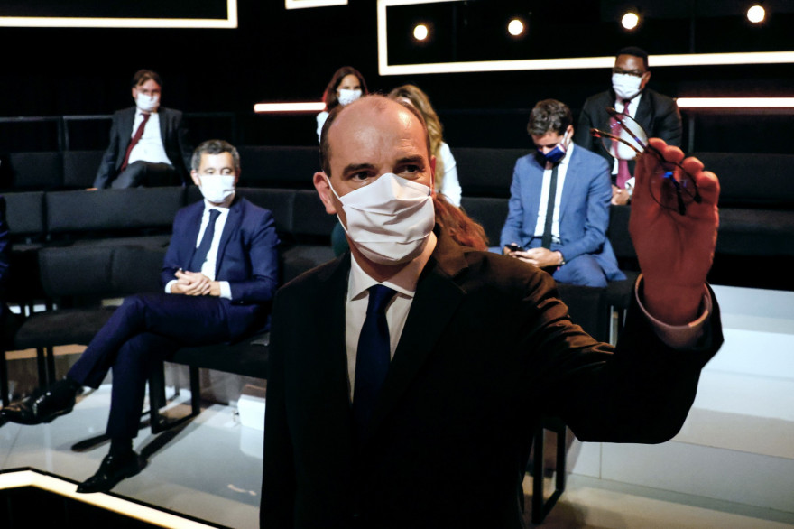 Jean Castex était l'invité de Léa Salamé et Thomas Sotto, sur France 2, le jeudi 24 septembre 2020.