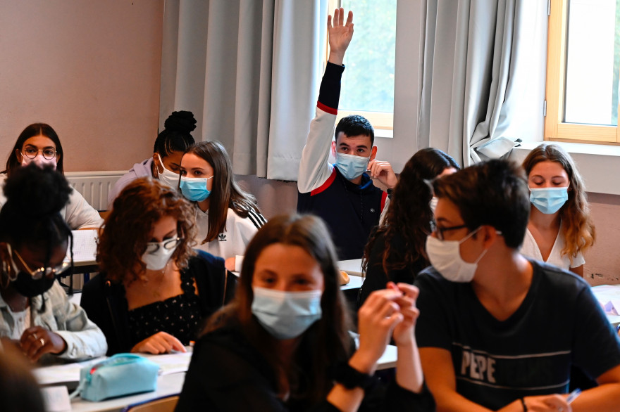 Des élèves dans une classe à Rennes (illustration)