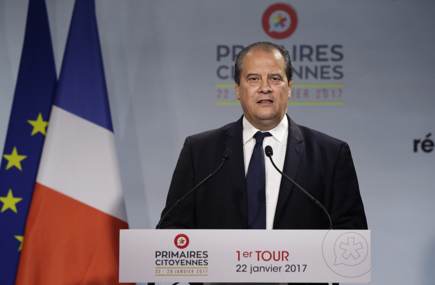 Jean-Christophe Cambadélis, premier secrétaire du Parti socialiste, au soir du premier tour de la primaire de la Belle Alliance populaire dimanche 22 janvier 2017.