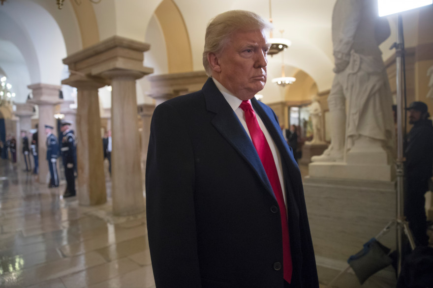 Donald Trump au Capitole à Washington le 20 janvier 2017.