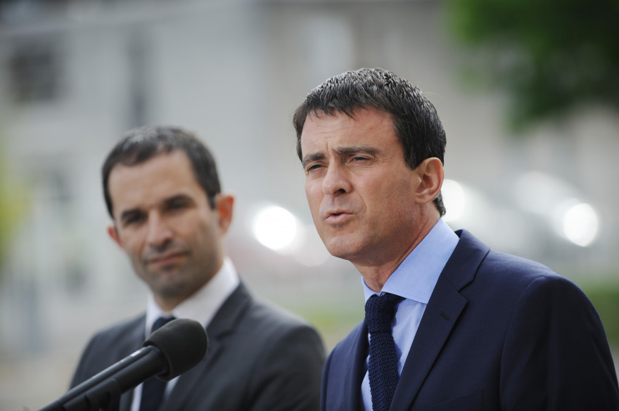 Benoît Hamon et Manuel Valls, le 23 juin 2014