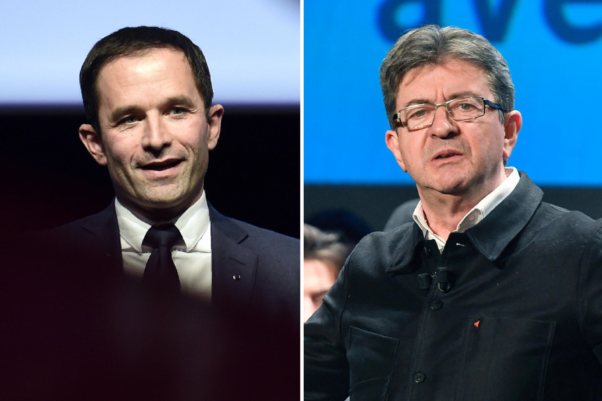 Benoît Hamon et Jean-Luc Mélenchon