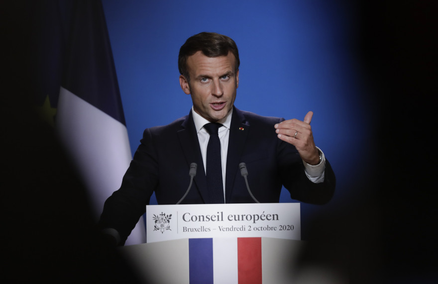Emmanuel Macron à Bruxelles le 1er octobre 2020