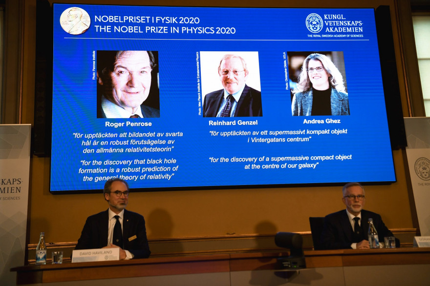 Le prix Nobel 2020 e Physique a été attribué à Roger Penrose, Reinhard Genzel et Andrea Genzel pour leurs travaux sur les trous noirs