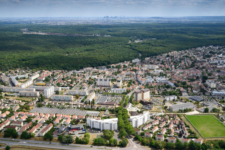 Une vue aérienne de Conflans-Sainte-Honorine (Yvelines)