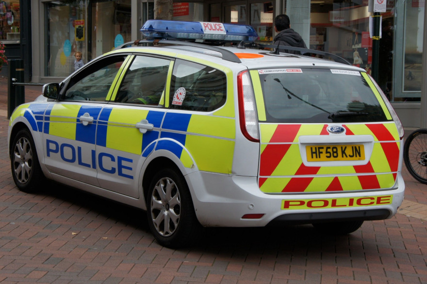 Une voiture de police anglaise (illustration)