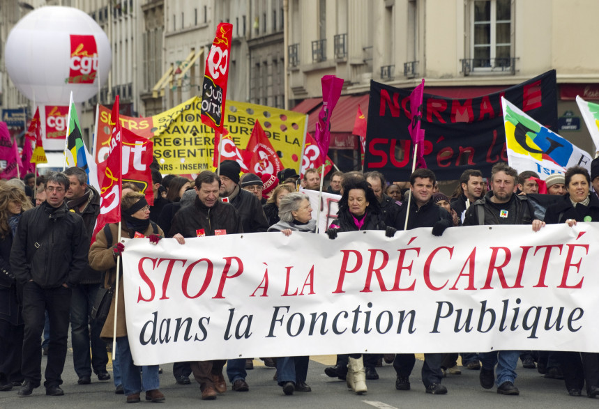 Journée d'action nationale contre la précarité dans la Fonction publique, le 20 janvier 2011 à Paris (archives)