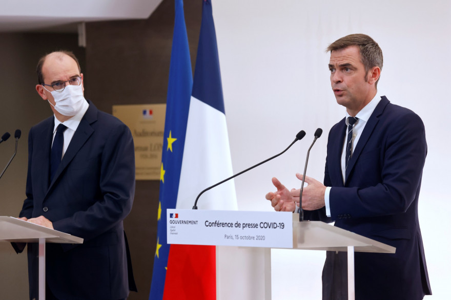 Jean Castex et Olivier Véran, le jeudi 15 octobre, à Paris