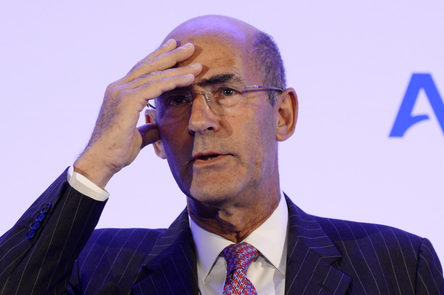 Patrick Kron, patron d'Alstom, lors d'une conférence de presse le 7 mai 2013, à Paris.