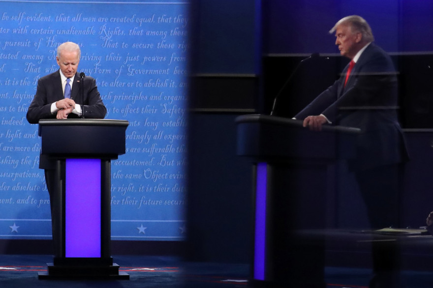 Joe Biden et Donald Trump lors du débat du 22 octobre 2020.