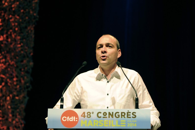 Laurent Berger a été réélu à la tête de la CFDT, ce jeudi 5 juin 2014.