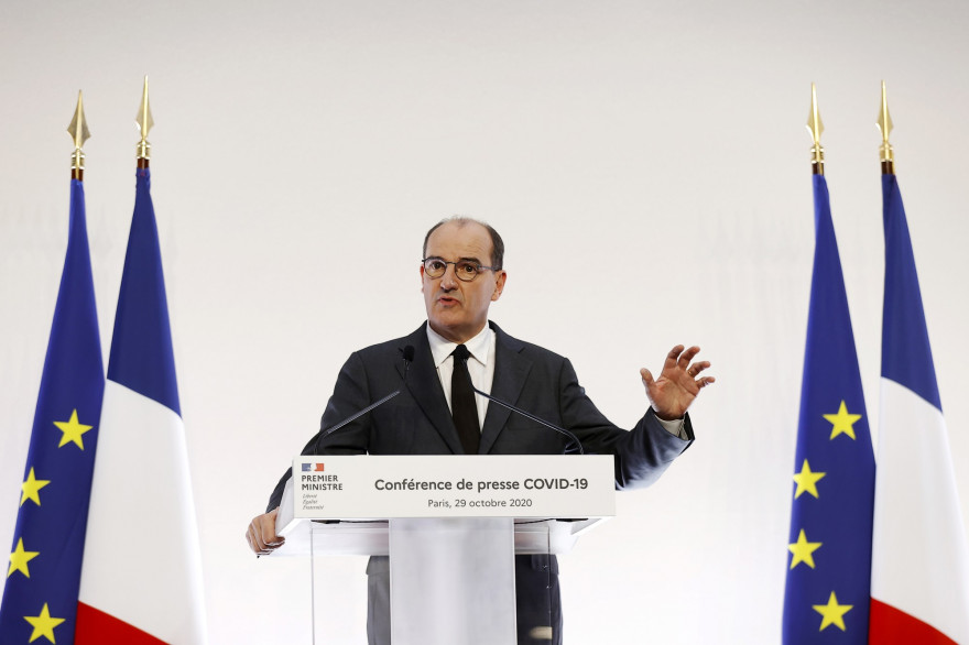 Le Premier ministre Jean Castex lors d'un point presse le jeudi 29 octobre 2020.