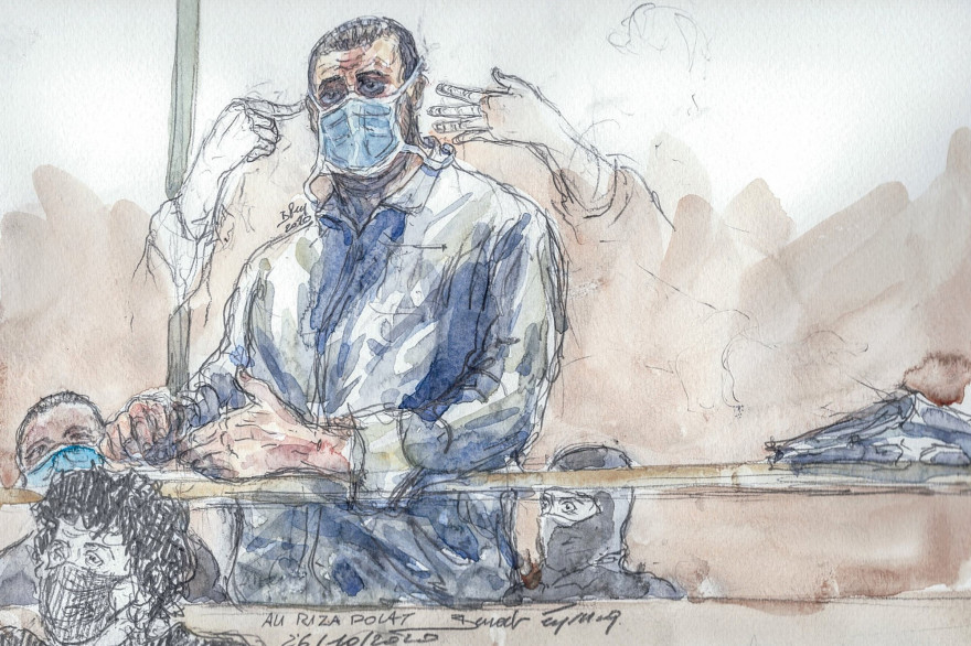 Ali Riza Polat lors du procès des attentats de janvier 2015, le 26 octobre 2020.