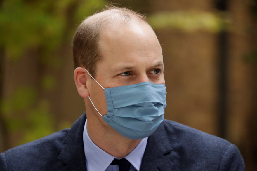 Le prince William, le 20 octobre 2020 au St. Bartholomew's Hospital de Londres