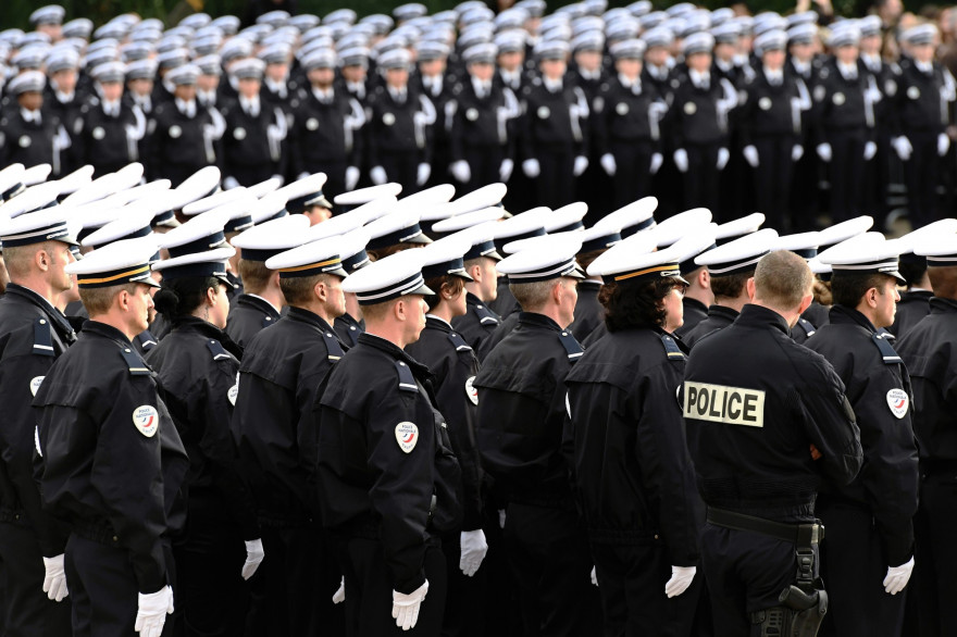 Des élèves de l'école de police de Nîmes en novembre 2016