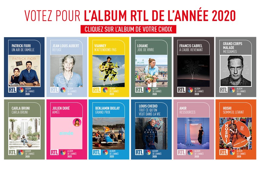 Les artistes sélectionnés pour l'album RTL de l'année 2020
