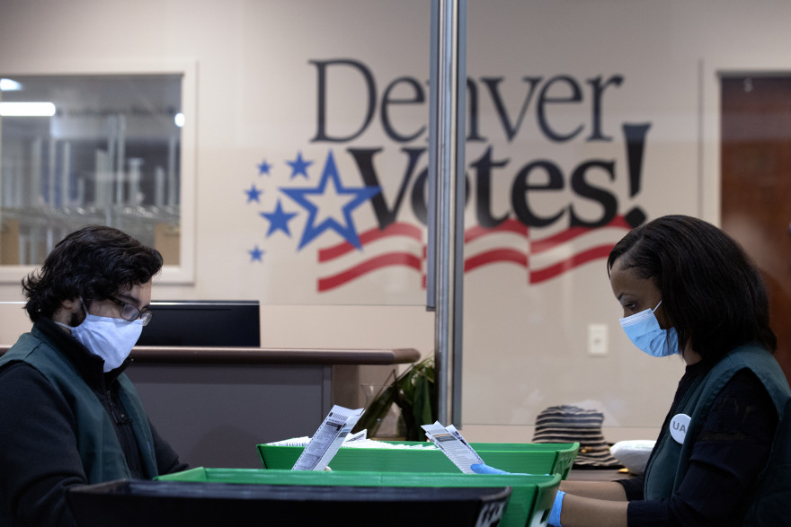 Illustration bureau de vote dans le Colorado