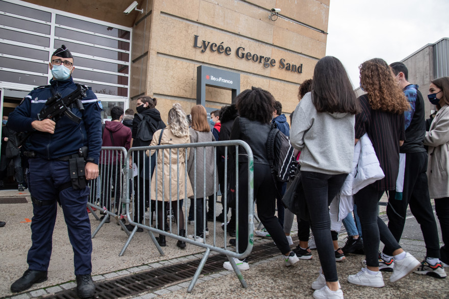 Le lycée George Sand à Domont (Val d'Oise) le 2 novembre 2020.