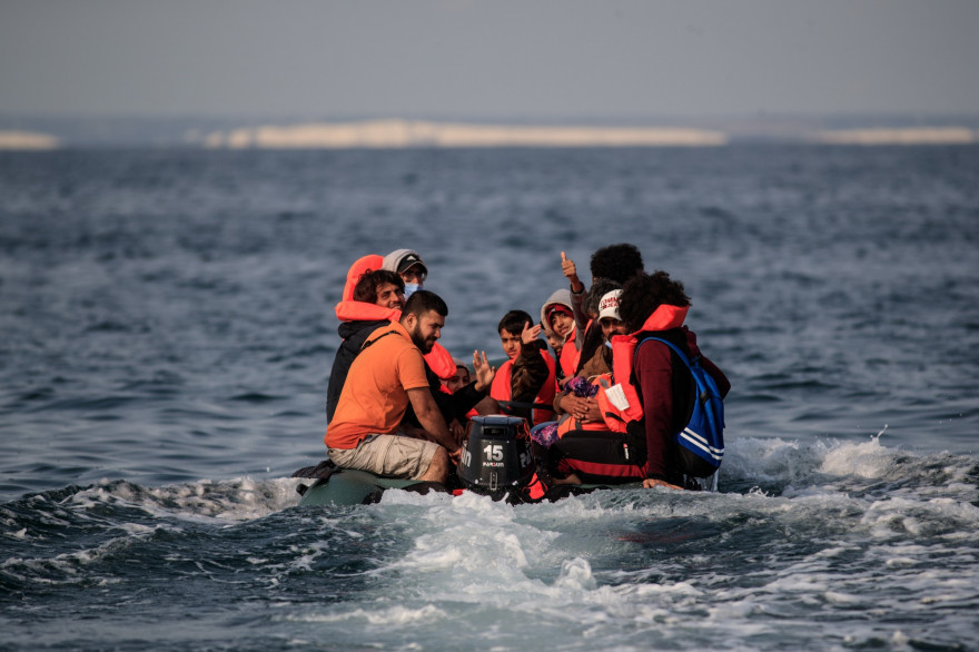 Une traversée illégale de migrants, en mer (illustration)