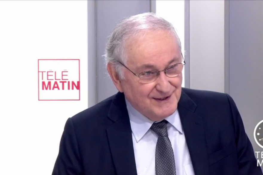 Jacques Cheminade sur le plateau de Télématin lundi 2 avril 2016.