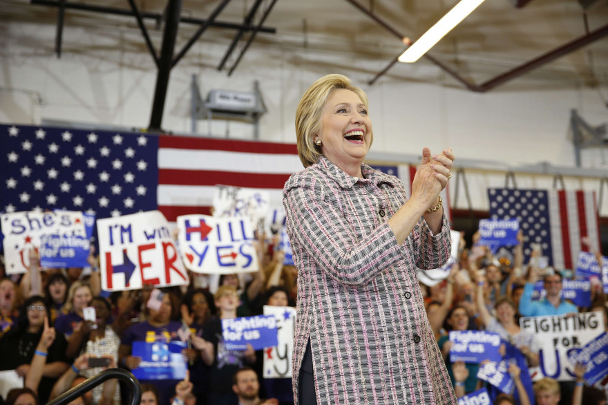 La candidate démocrate Hillary Clinton à Sacramento (Californie) le 5 juin 2016.