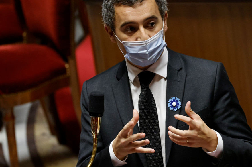 Le ministre de l'Intérieur Gérald Darmanin à l'Assemblée nationale le 10 novembre 2020