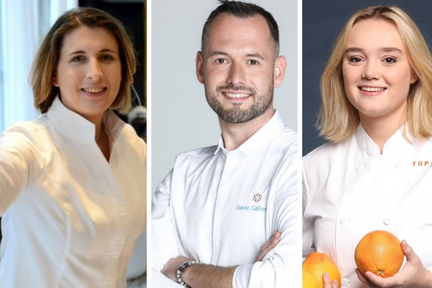 Stéphanie Le Quellec, David Gallienne et Alexia Duchêne, anciens candidats de "Top Chef"
