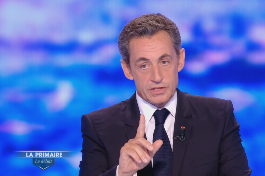 Nicolas Sarkozy lors du débat de la primaire de la droite du 13 octobre 2016.