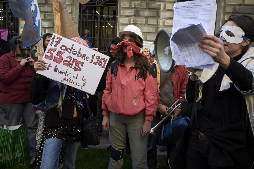 Une manifestation pour "le désarmement de la police à Saint-Étienne samedi 22 octobre.