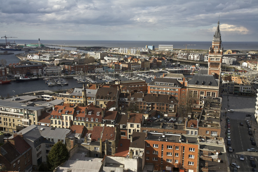 Vue de Dunkerque depuis le beffroi de la ville