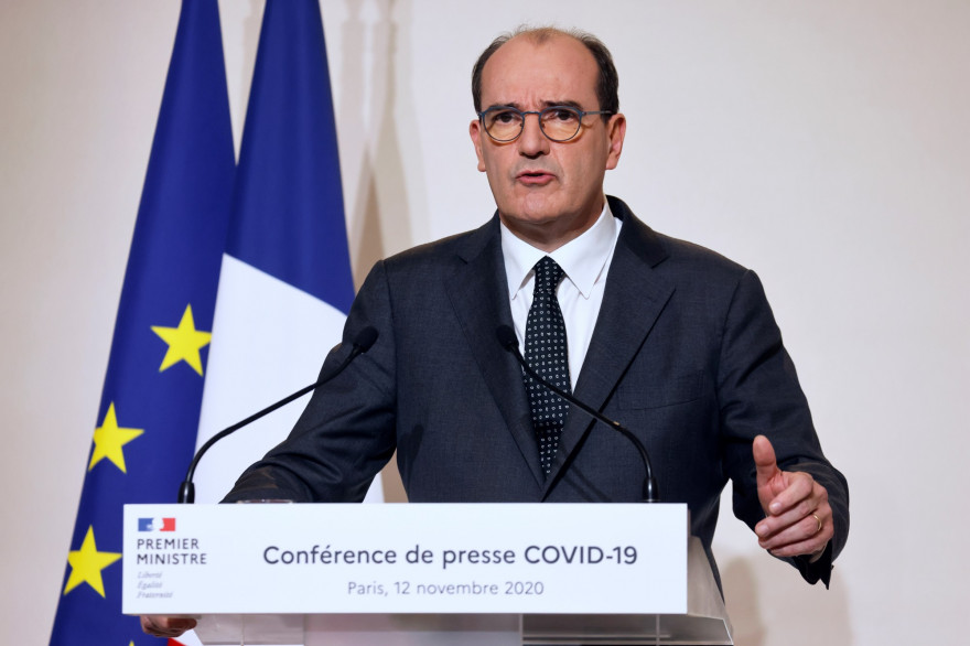 Le Premier ministre Jean Castex, lors du point presse sur la situation sanitaire, le 12 novembre 2020.
